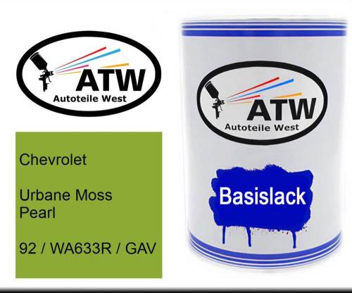 Chevrolet, Urbane Moss Pearl, 92 / WA633R / GAV: 500ml Lackdose, von ATW Autoteile West.